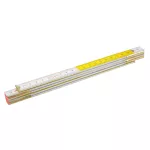 Miara składana drewniana 1 m, biało-żółta 26C005
