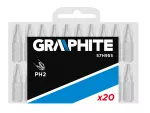 Końcówki wkrętakowe PH2 x 25 mm, 20 szt. 57H955