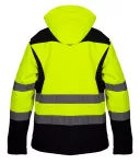 Kurtka robocza ostrzegawcza softshell z kapturem, żółta, rozmiar XL