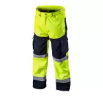 Spodnie robocze ostrzegawcze softshell, żółte, rozmiar M