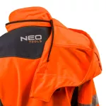 Kurtka robocza ostrzegawcza softshell z kapturem, pomarańczowa, rozmiar L