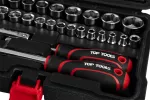 Zestaw kluczy nasadowych 1/4", 3/8", 63 szt.
