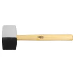 Młotek gumowy 63 mm/680 g, czarno-biała guma 25-068
