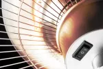 Promiennik stojący 1000W/2000W, aluminiowy, IP34, element grzejny halogen lamp, wysokość 2.1 m