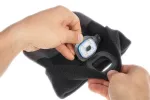 Czapka z latarką LED, czarno-szaro-pomarańczowa WARM