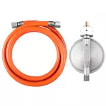 Regulator ciśnienia gazu i wąż 1,5m, na rynek polski, typ G16, do butli 15 Kw i 30kW