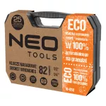 Klucze nasadowe 1/2", 1/4" , zestaw 82 szt. ECO