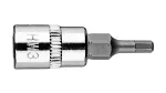 Końcówka sześciokątna H3 na nasadce 1/4", krótka, 37 mm