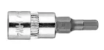 Końcówka sześciokątna H4 na nasadce 1/4", krótka, 37 mm
