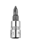 Końcówka wkrętakowa PH1 na nasadce 1/4", krótka, 37 mm