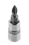 Końcówka wkrętakowa PZ1 na nasadce 1/4", krótka, 37 mm