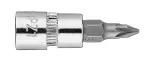 Końcówka wkrętakowa PZ1 na nasadce 1/4", krótka, 37 mm
