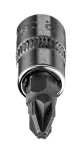 Końcówka wkrętakowa PZ2 na nasadce 1/4", krótka, 37 mm