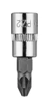 Końcówka wkrętakowa PZ2 na nasadce 1/4", krótka, 37 mm