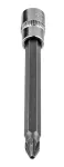 Końcówka wkrętakowa PZ2 na nasadce 1/4", długa, 87 mm