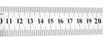 Przymiar liniowy 50 cm, stal nierdzewna