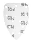 Papier ścierny na rzep delta 140 x 140 x 80 mm, K120, 5 szt., z otworami