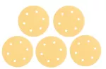 Papier ścierny na rzep 225 mm, K120, 5 szt., z 6 otworami do szlifierki 59G264, 59G265