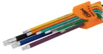 Klucze Torx T10-50, zestaw 9 szt., kolorowe