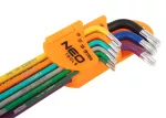 Klucze Torx T10-50, zestaw 9 szt., kolorowe