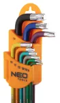 Klucze Torx T10-50, zestaw 9 szt., kolorowe