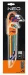 Klucze Torx T10-50, zestaw 9 szt., kolorowe