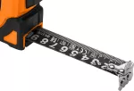 Miara zwijana stalowa Super Black 3 m x 16 mm, auto blokada, dwa przyciski stop, magnes