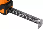 Miara zwijana stalowa Super Black 5 m x 25 mm, auto blokada, dwa przyciski stop, magnes