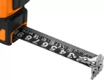 Miara zwijana stalowa Super Black 10 m x 25 mm, auto blokada, dwa przyciski stop, magnes