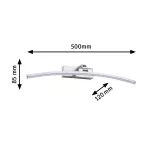 PAULMANN Oprawa ścienna BENTO LED 10W 520lm 500mm 3000K 230V aluminium szczotkowane