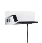 Oprawa ścienna SERRA LED DIM USB-C LEFT 650/200lm 2700K 230V biały matowy / czarny matowy