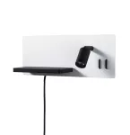 Oprawa ścienna SERRA LED DIM USB-C RIGHT 650/200lm 2700K 230V biały matowy / czarny matowy