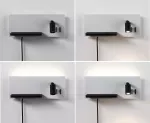 Oprawa ścienna SERRA LED DIM USB-C RIGHT 650/200lm 2700K 230V biały matowy / czarny matowy