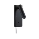 Oprawa ścienna HULDA LED DIM USB-C 2.5W 130lm 3000K 230V czarny matowy / metal