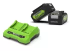 24 V 2x akumulator 4 Ah + ładowarka 2 A dual slot GSK24B4X