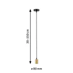 Lampa sufitowa RAVI E27 max.60W IP44 230V złoty / czarny matowy / metal