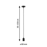 Lampa sufitowa RAVI E27 max.60W IP44 230V czarny matowy / metal