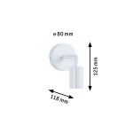 Kinkiet ścienny RAVI E27 max.60W IP44 230V biały matowy / metal
