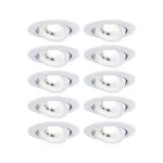 Oprawa do wbudowania EBL LED 3-STEP DIM zestaw 10x 4,8W 450lm 3000K IP20 230V biały matowy / tworzywo sztuczne