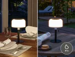 Lampka stołowa solarna BARTJA LED 3-STEP DIM USB-C 1.6W 160lm 2700K IP44 czarny / tworzywo sztuczne