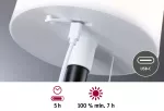 Lampka stołowa solarna BARTJA LED 3-STEP DIM USB-C 1.6W 160lm 2700K IP44 czarny / tworzywo sztuczne