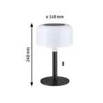 Lampka stołowa solarna BARTJA LED 3-STEP DIM USB-C 1.6W 160lm 2700K IP44 czarny / tworzywo sztuczne