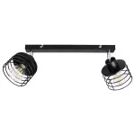 ISLA 2P E27, oprawa ścienno-sufitowa, max. 2x60W, czarna, listwa