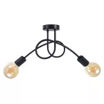 MALAGA 2P E27, lampa wisząca, max. 2x60W, czarna