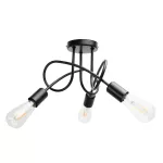 MALAGA 3P E27, lampa wisząca, max. 3x60W, czarna