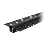 Profil aluminiowy do taśm LED, 2m, wpuszczany w karton gips, czarny, klosz matowy, komplet 20 szt.