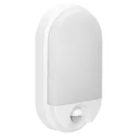 NEFRYT LED 10W, oprawa ogrodowa z czujnikiem ruchu 140st, 850lm, IP54, 4000K, biała