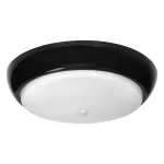 KOKO oprawa, 2xE27 z czujnikiem ruchu PIR, 2x40W, czarna-polipropylen, klosz matowy-poliwęglan, IP44, IK10
