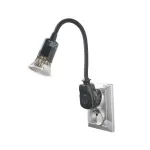 Lampka wtyczkowa z żarówką LED, czarna
