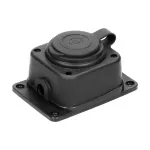 Rozgałęźnik bryzgoszczelny i odporny na uderzenia, IP44, 1x2P+Z (Schuko), 16A, 230V AC, gumowy, uniepalniony
